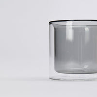Oslo Smoke Mug Set of 2 - single on eon close up.