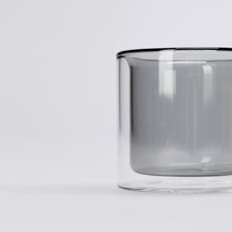 Oslo Smoke Mug Set of 2 - single on eon close up.