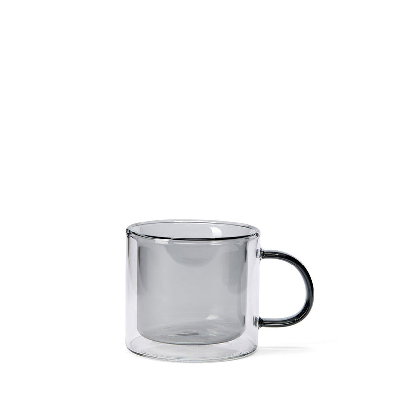 Oslo Smoke Mug Set of 2 - a single one on white background.