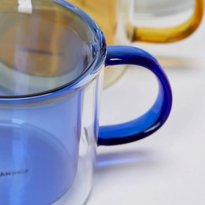 Oslo Blue Mug Set of 2 - close up