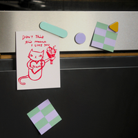 Square Checked Sticky Notes Pad