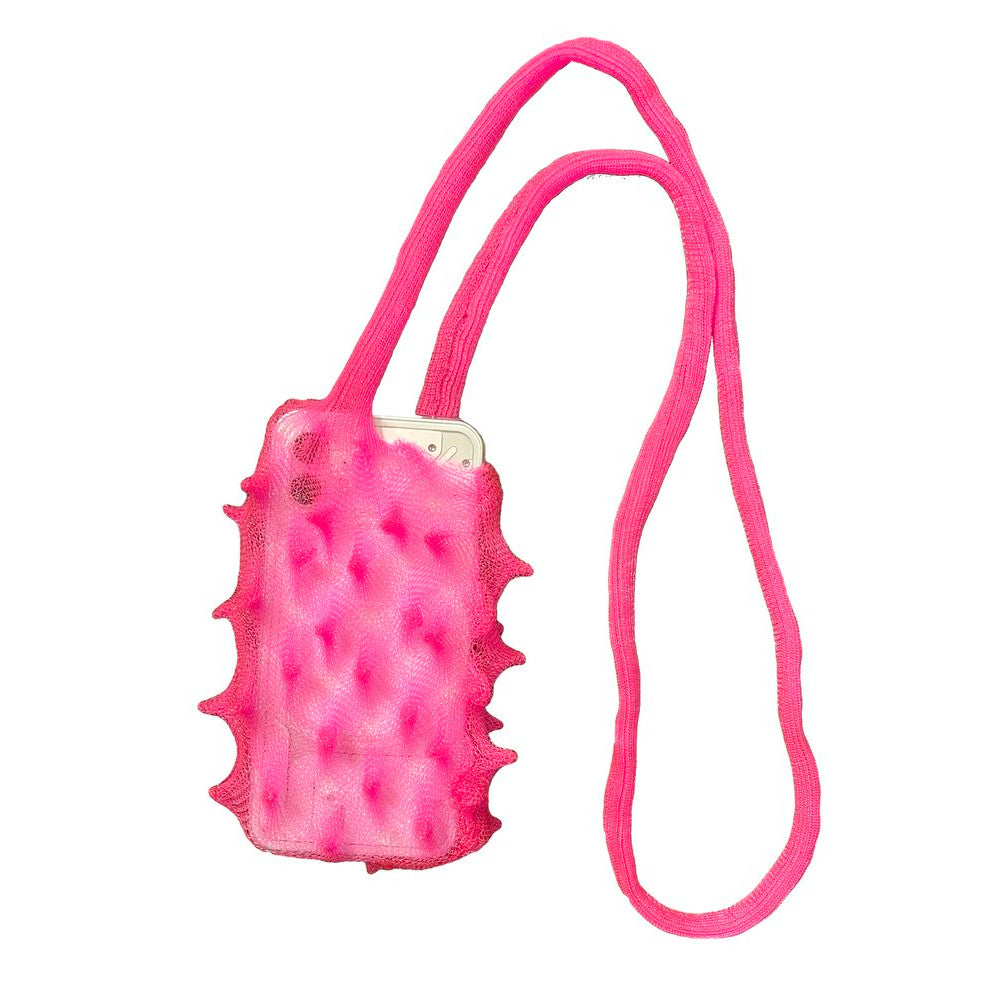 Spiky Phone Bag Pink