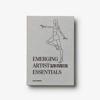 Grey Emerging Artist Essentials kit with a line drawing of a human model on a white background