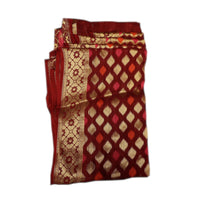Bandhani Patola Saree Burgundy
