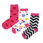 Patterned socks on a white background