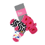 Socks Gift Set of 3 - Hearts, Stars and Stripes