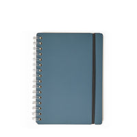 Cuero Two Toned Petrol and Soft Pink A5 Leather Notebook