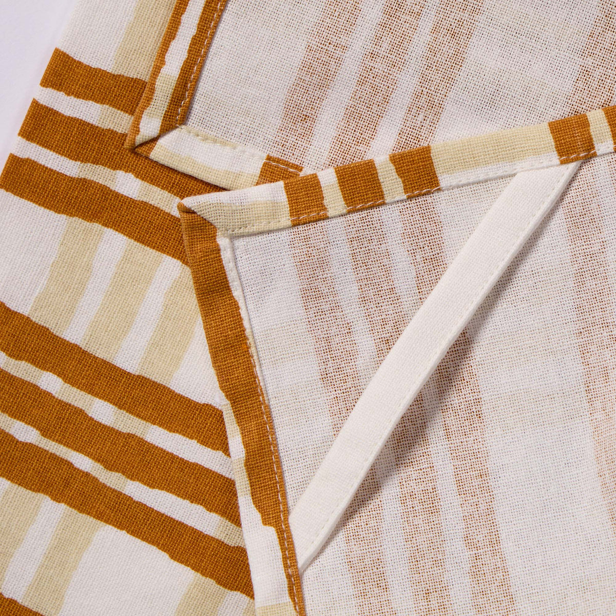 Green and Orange Trellis Tea Towel Set of 2