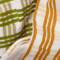 Green and Orange Trellis Tea Towel Set of 2