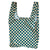 Kind Bag Checkerboard Tote Teal and Beige