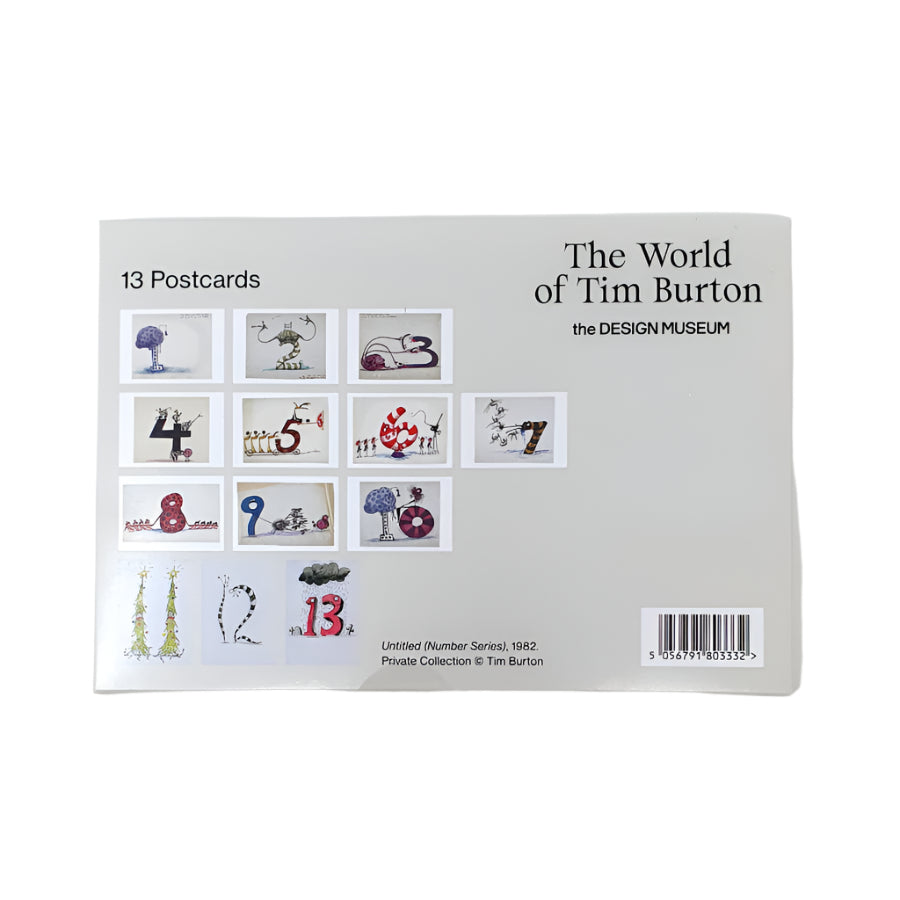 Tim Burton Illustrated Numbers Postcard Pack