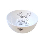 Tim Burton illustration on a white china bowl