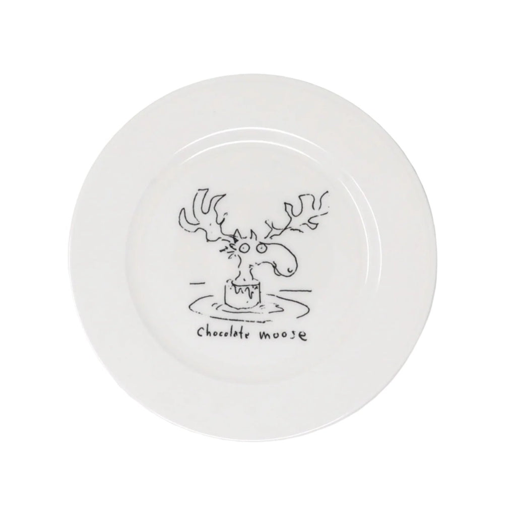 Tim Burton fine bone china plate with line drawing