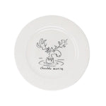 Tim Burton fine bone china plate with line drawing