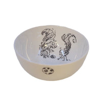 Illustrated fine bone china bowl with squirrels