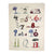 Tim Burton tea towel with number illustrations