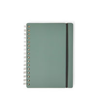 Two Toned Eucalyptus and Mustard A5 Leather Notebook