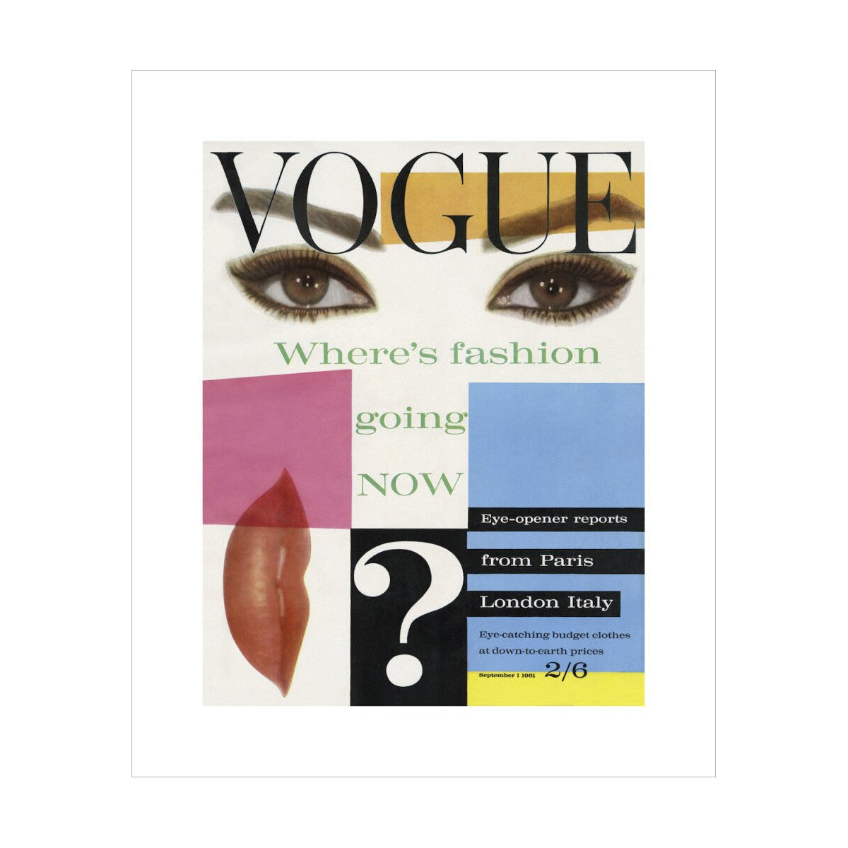 Vogue cover 1961 poster