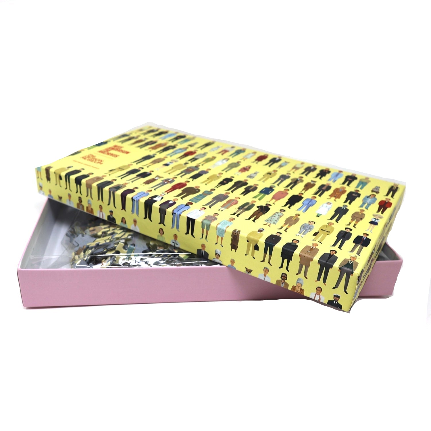 1000 piece puzzle in yellow and pink