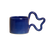 Blue swirl shaped mug