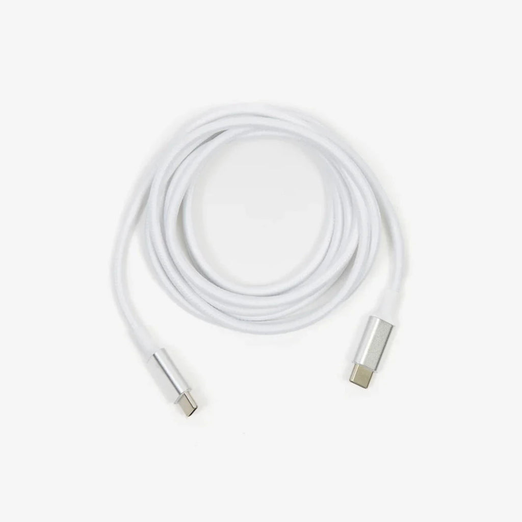 White wire on a plain background
