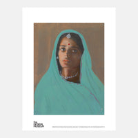 A4 Print Woman in blue Sari