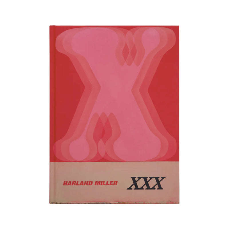 Book cover with abstract design and 'Harland Miller' branding on a white background