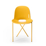 Cross Leg Lacquered Side Chair - Saffron