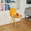Cross Leg Lacquered Side Chair - Saffron
