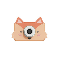 Cute fox-shaped camera on a white background