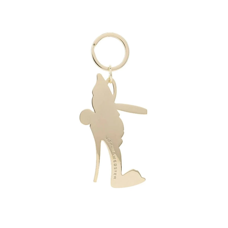 Back of gold stiletto shaped keyring