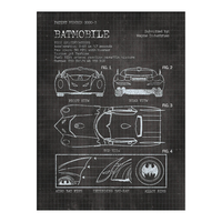 Batman Batmobile Patent Print - 35 x 45 cm