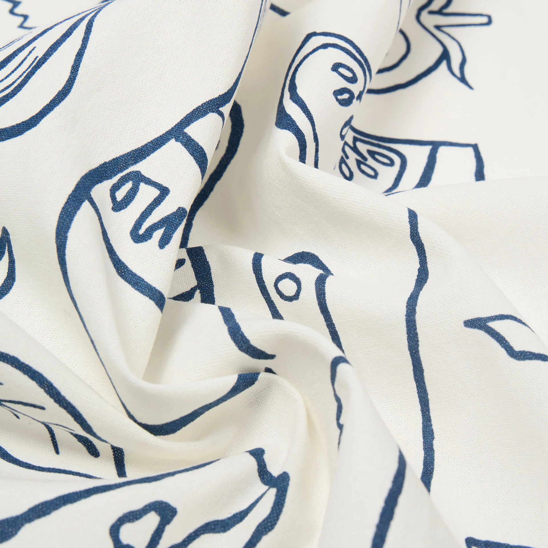 Bistro Ingredients Navy Tea Towel