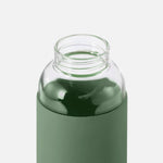 Glass Water Bottle Olive