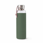 Glass Water Bottle Olive