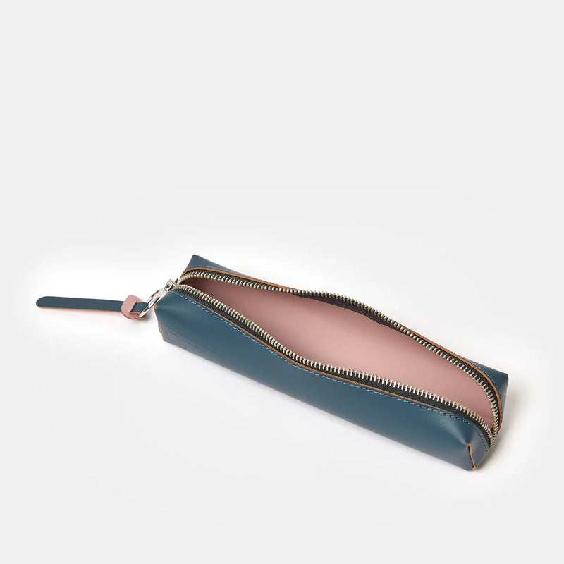 Cuero Pink and Petrol Tube Pencil Case