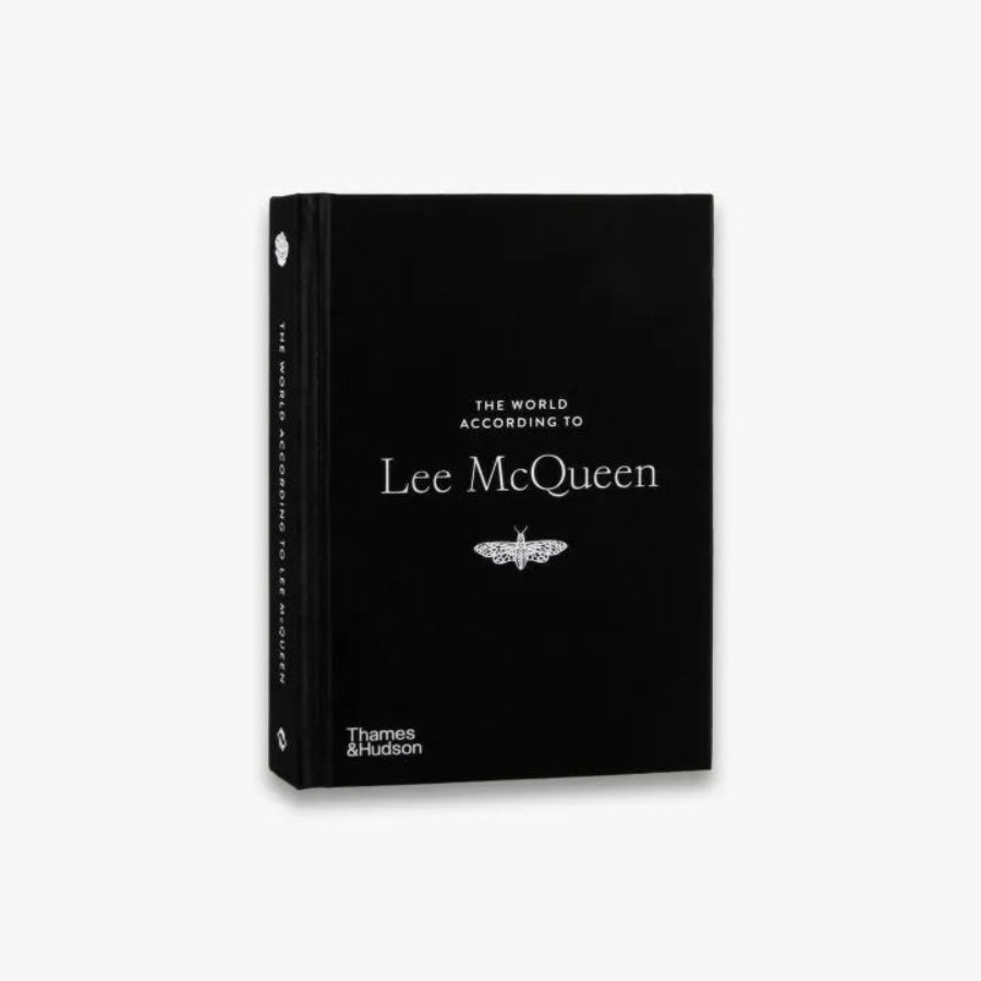 Front cover of the book The World According to Lee McQueen by Thames Hudson in Hard back on a white background.