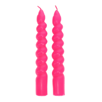 Twist Candles - Bright Pink