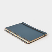 Cuero Two Toned Petrol and Soft Pink A5 Leather Notebook