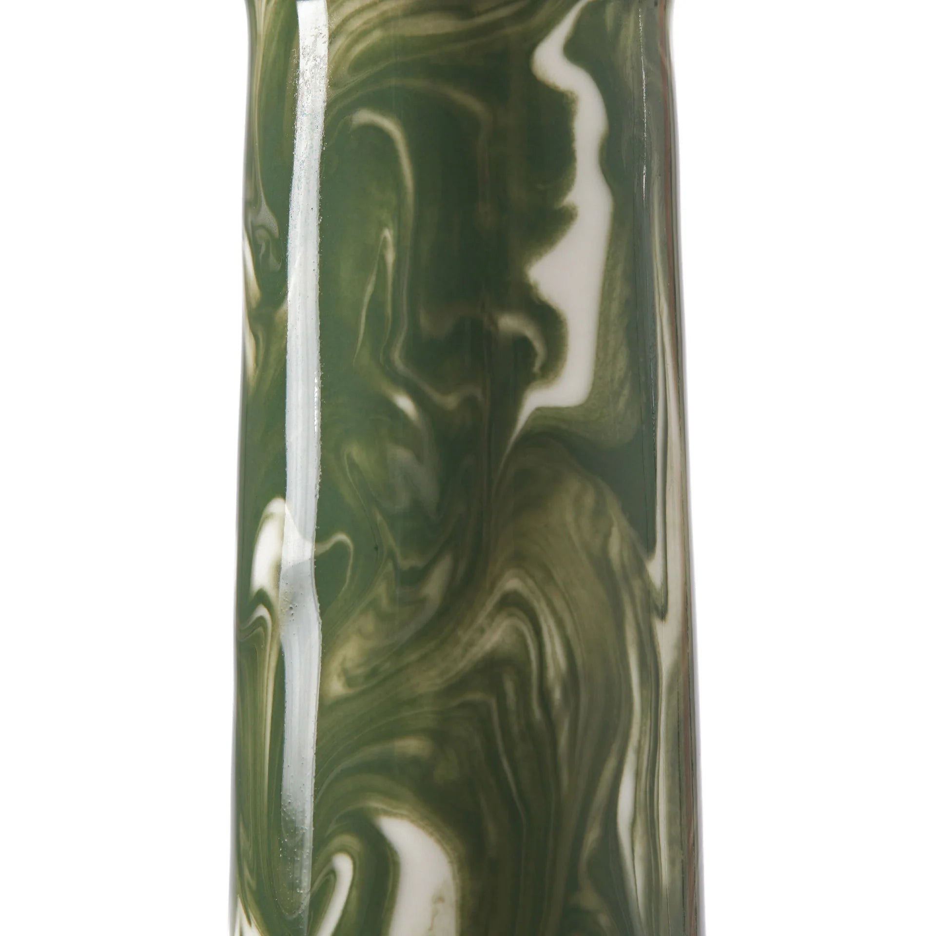 Wardour Green Marbled Candlestick