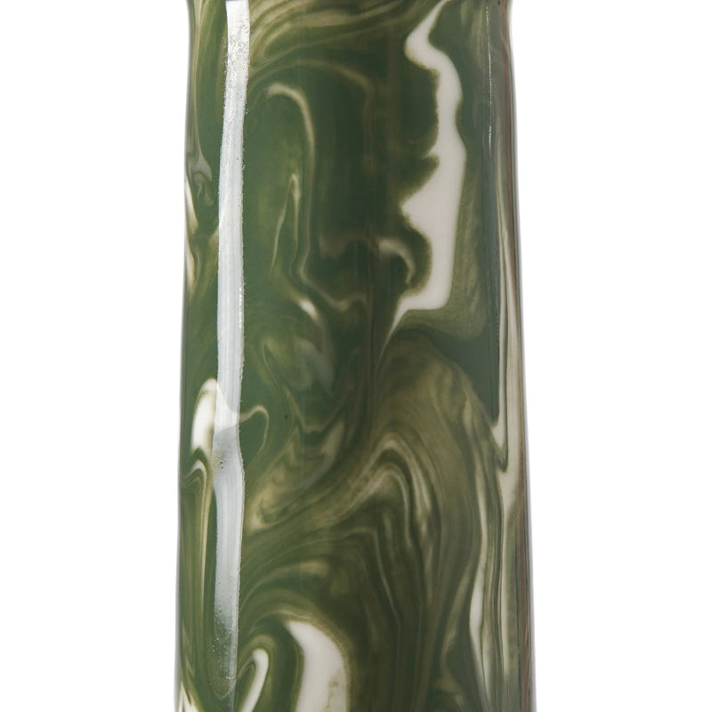 Wardour Green Marbled Candlestick
