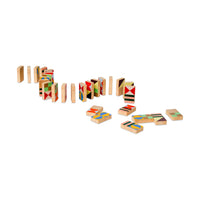 Geometric Wooden Dominoes Set