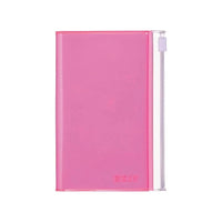 B7 Grid Notebook in Neon Pink Zip Cover