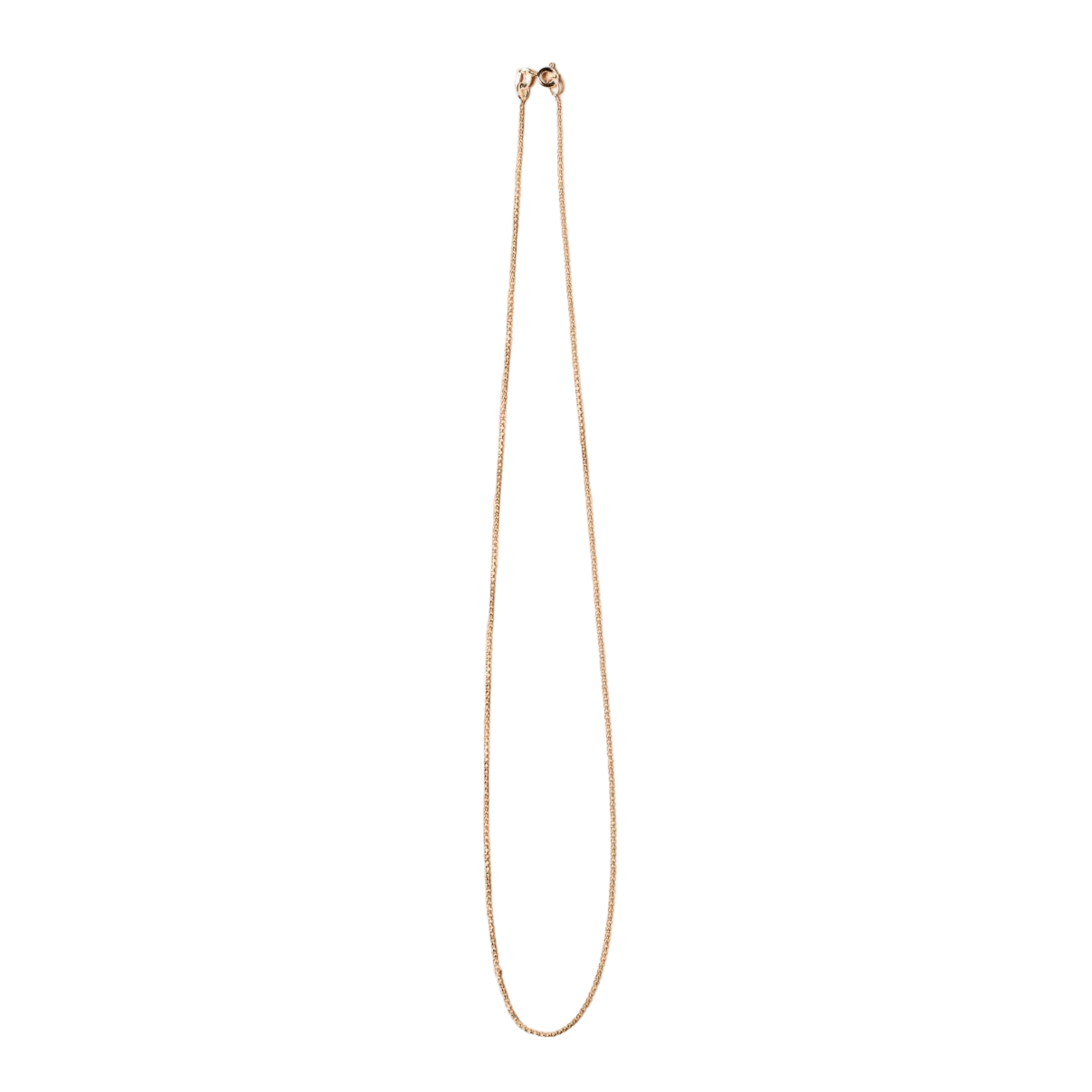 silver necklace chain on a white background