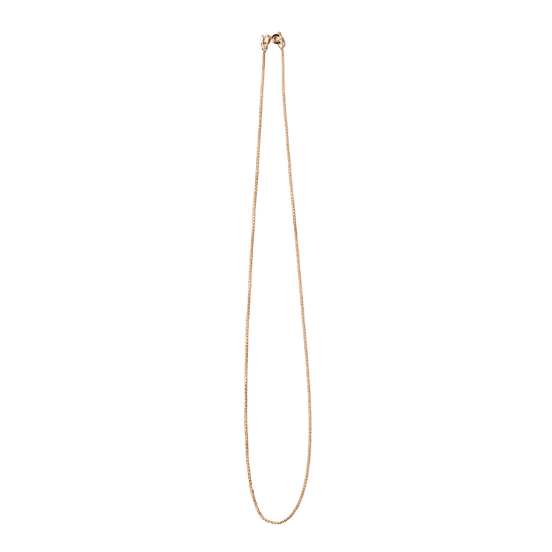 silver necklace chain on a white background
