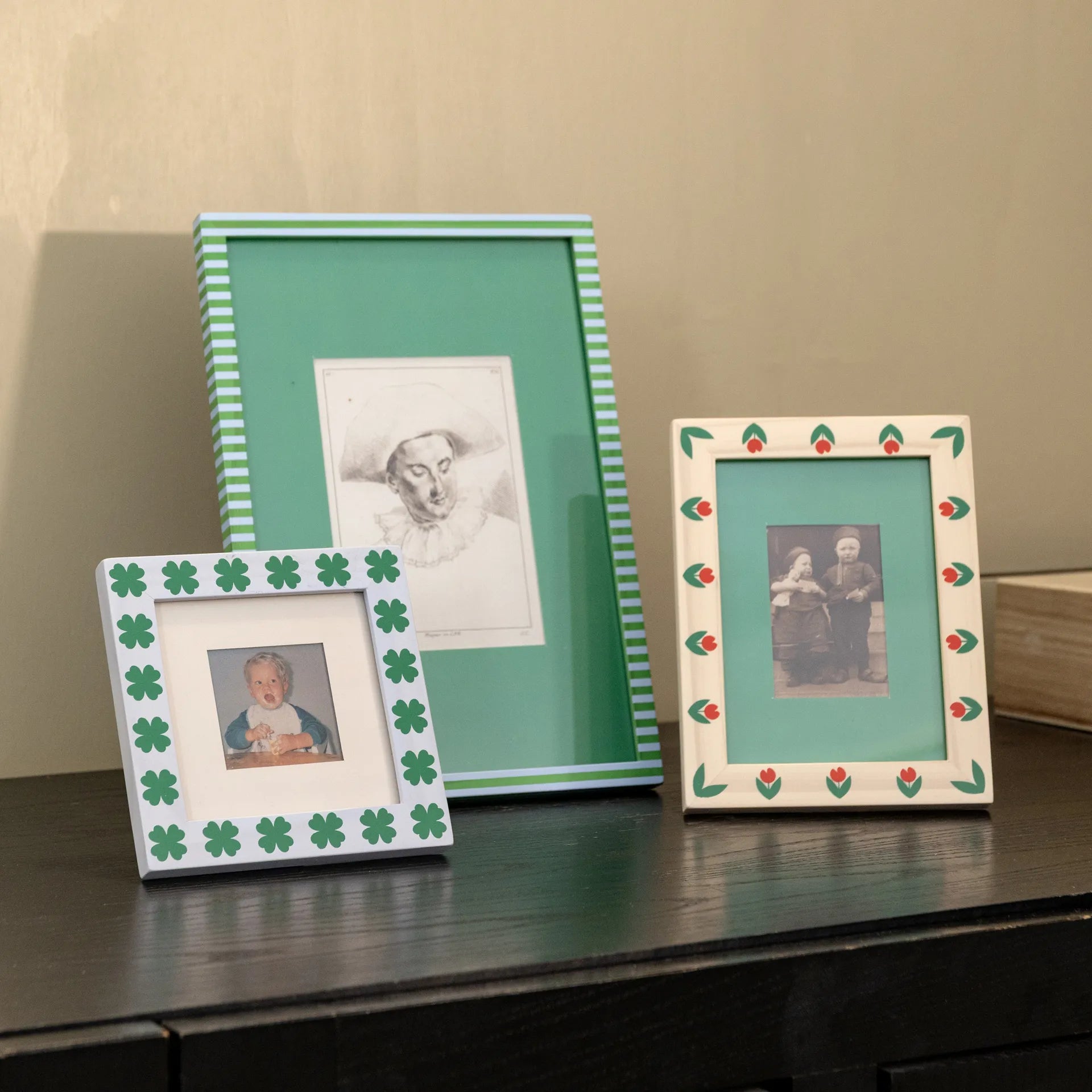 Green Striped Frame
