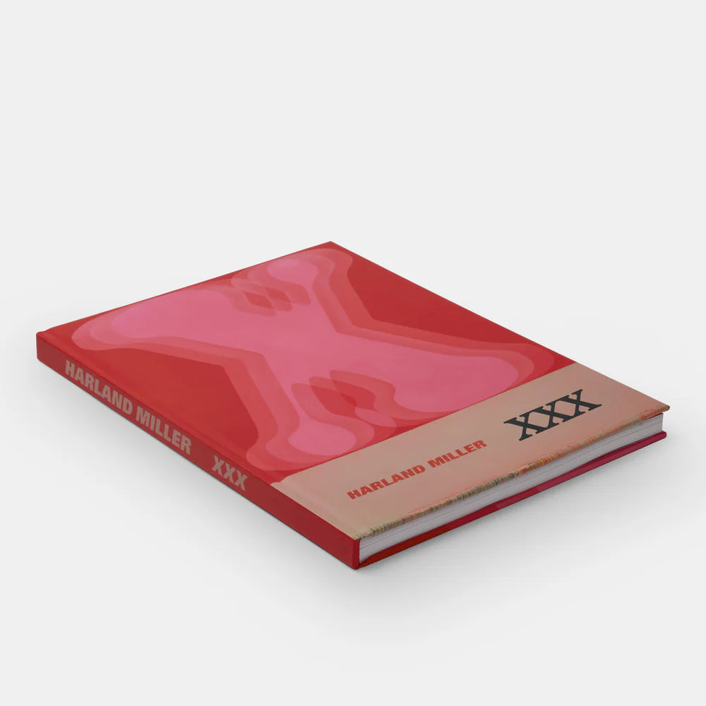 Red book with 'Harland Miller' branding on a white background