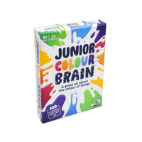 Box of Junior Colour Brain game featuring colourful paint splashes on a white background