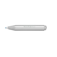 Silver pen on a white background