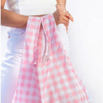 pink gingham bag